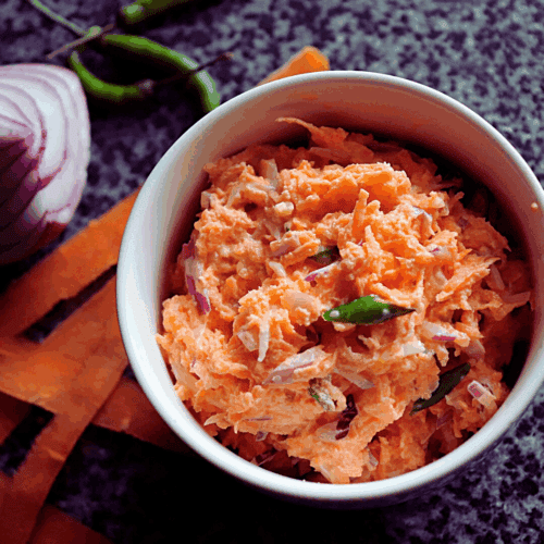 carrot sambal in a bowl