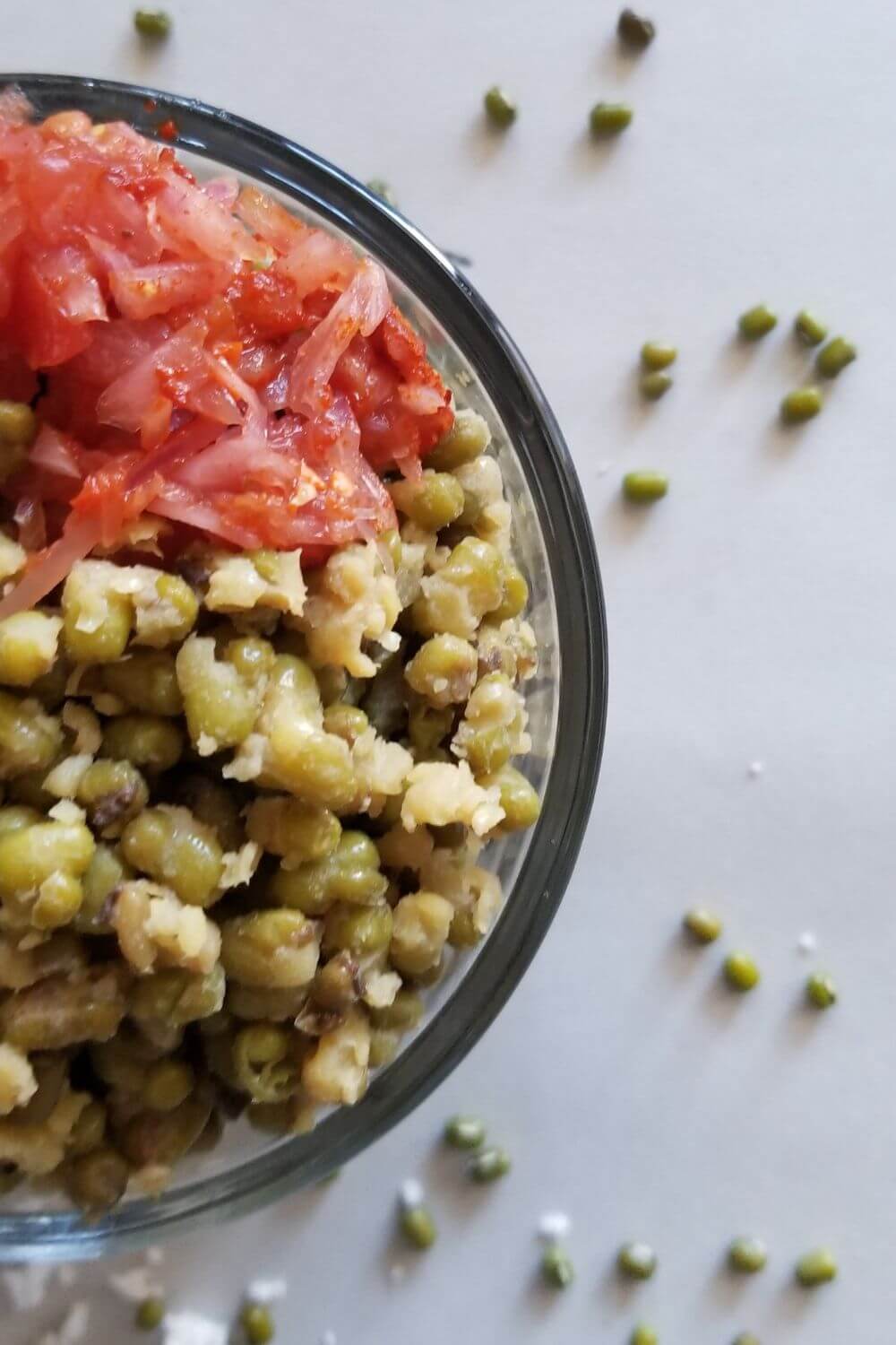 recipe blog post featuring mung beans as the star of the article.