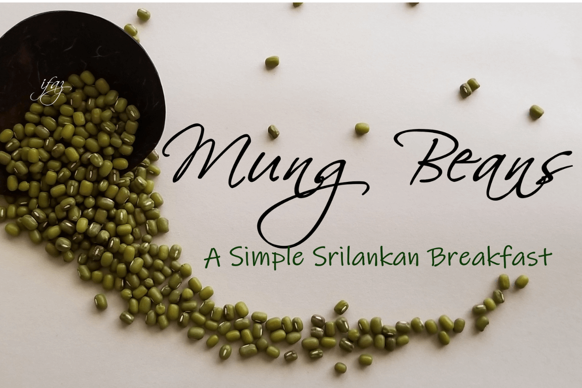 recipe blog post featuring mung beans as the star of the article.