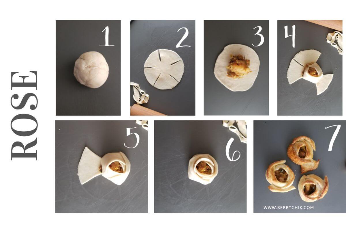 bread shaped like a rose