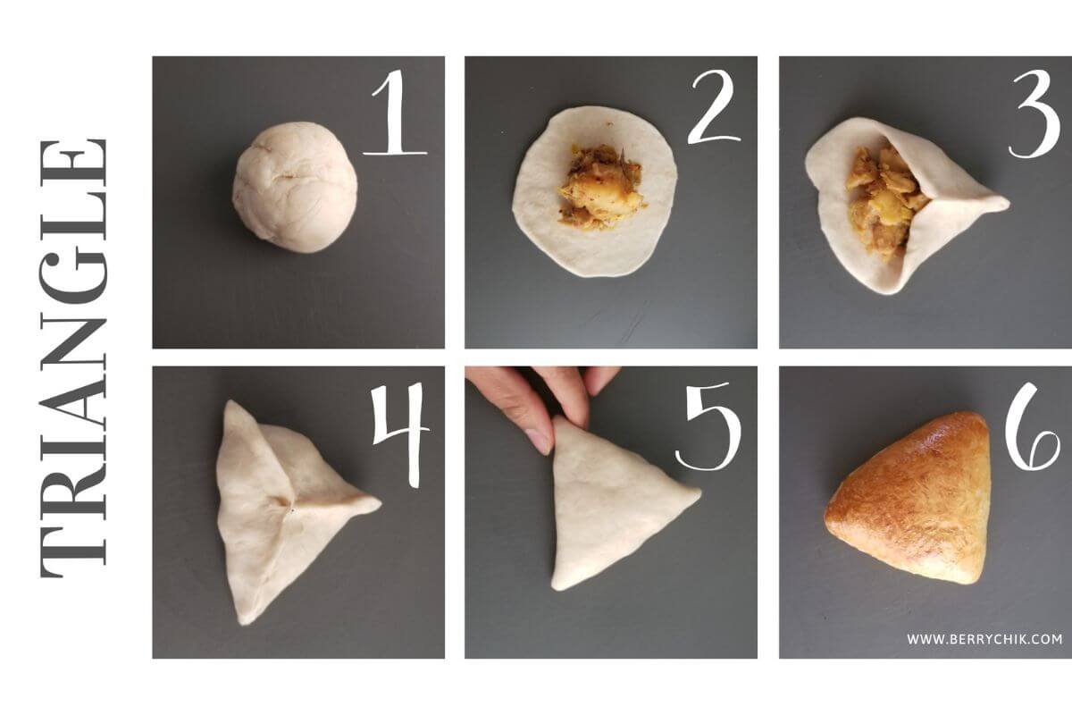 bread shaped like a triangle