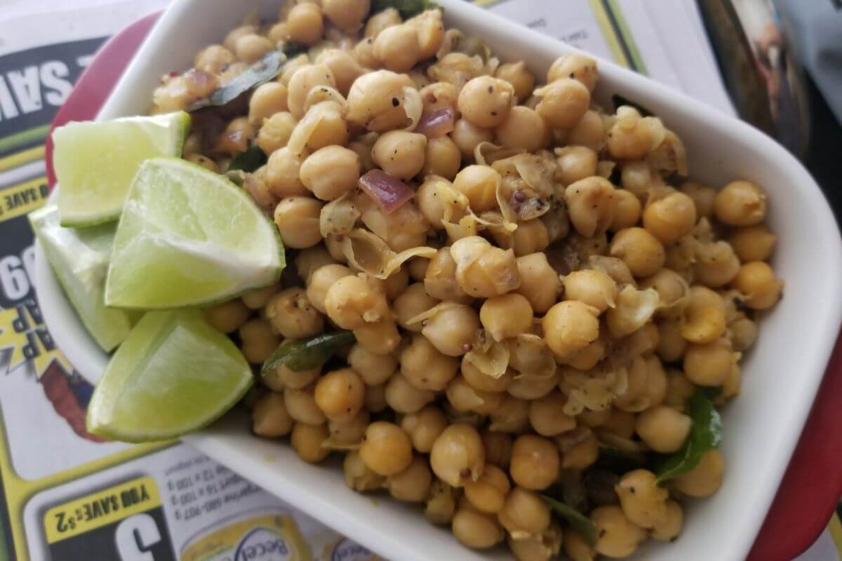 recipe blog post featuring chickpea stir fry