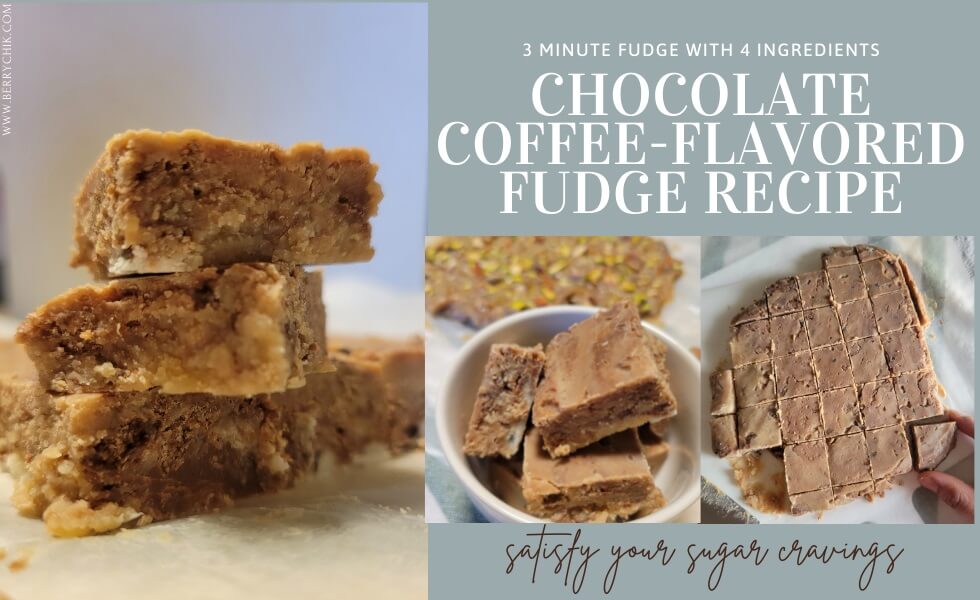creamy chocolate coffee fudge plated and ready in 3‑minute