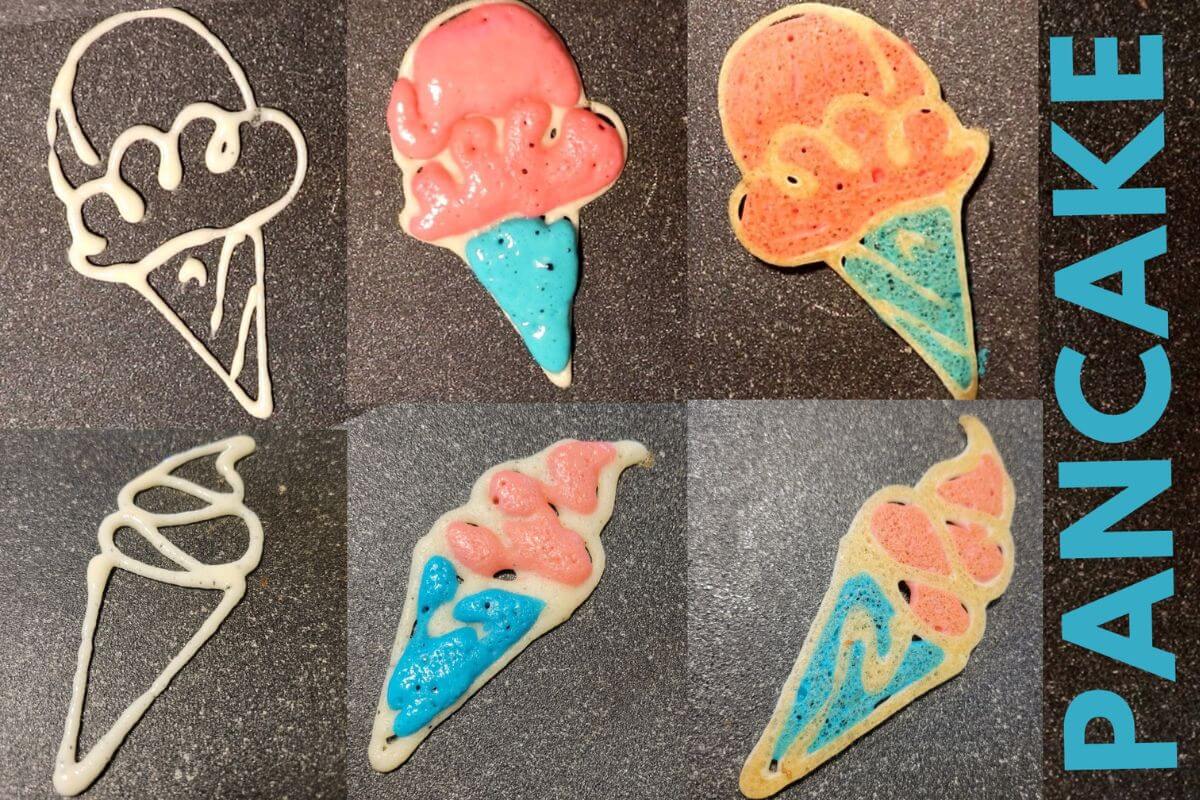 easy pancake art in step by step image to follow