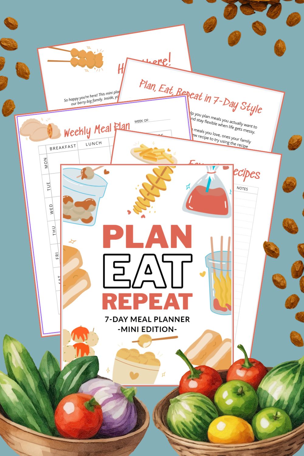 7-day meal planner made to help reduce stress in the kitchen
