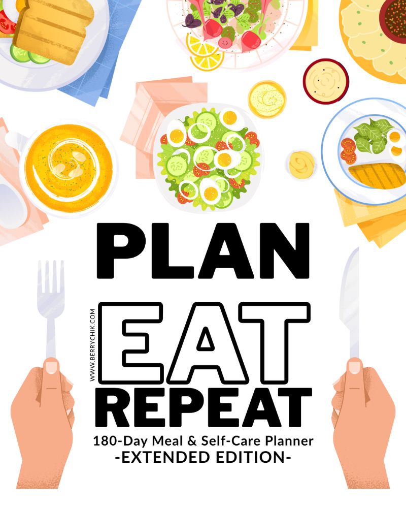 image featuring cover page of 180 day meal planner